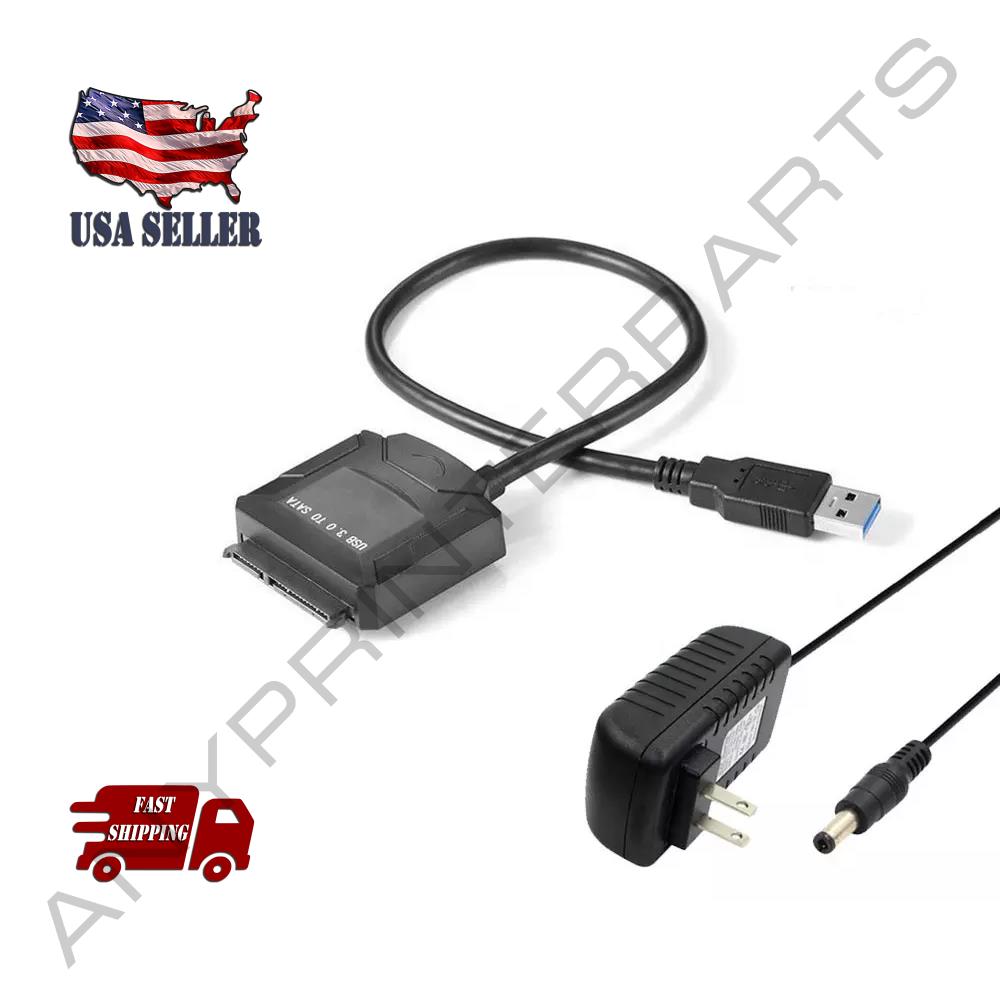 Sonilco USB 3.0 To SATA Adapter For 3.5 2.5 in HDD SSD With 12V 2A AC DC Power