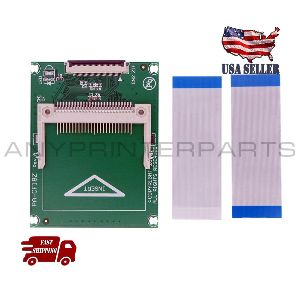 1.8" Compact Flash CF Memory Card to CE ZIF SSD HDD Adapter with 2 Cables