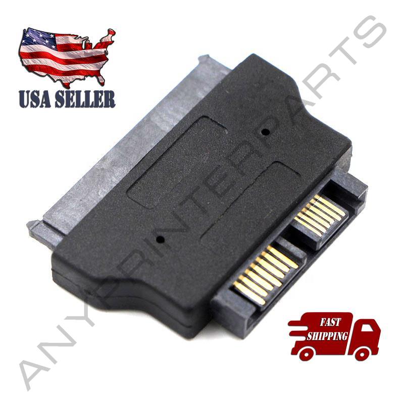 Serial ATA 7 & 15 (22-Pin) Female to Slimline (7 & 6) 13-Pin Male Adapter