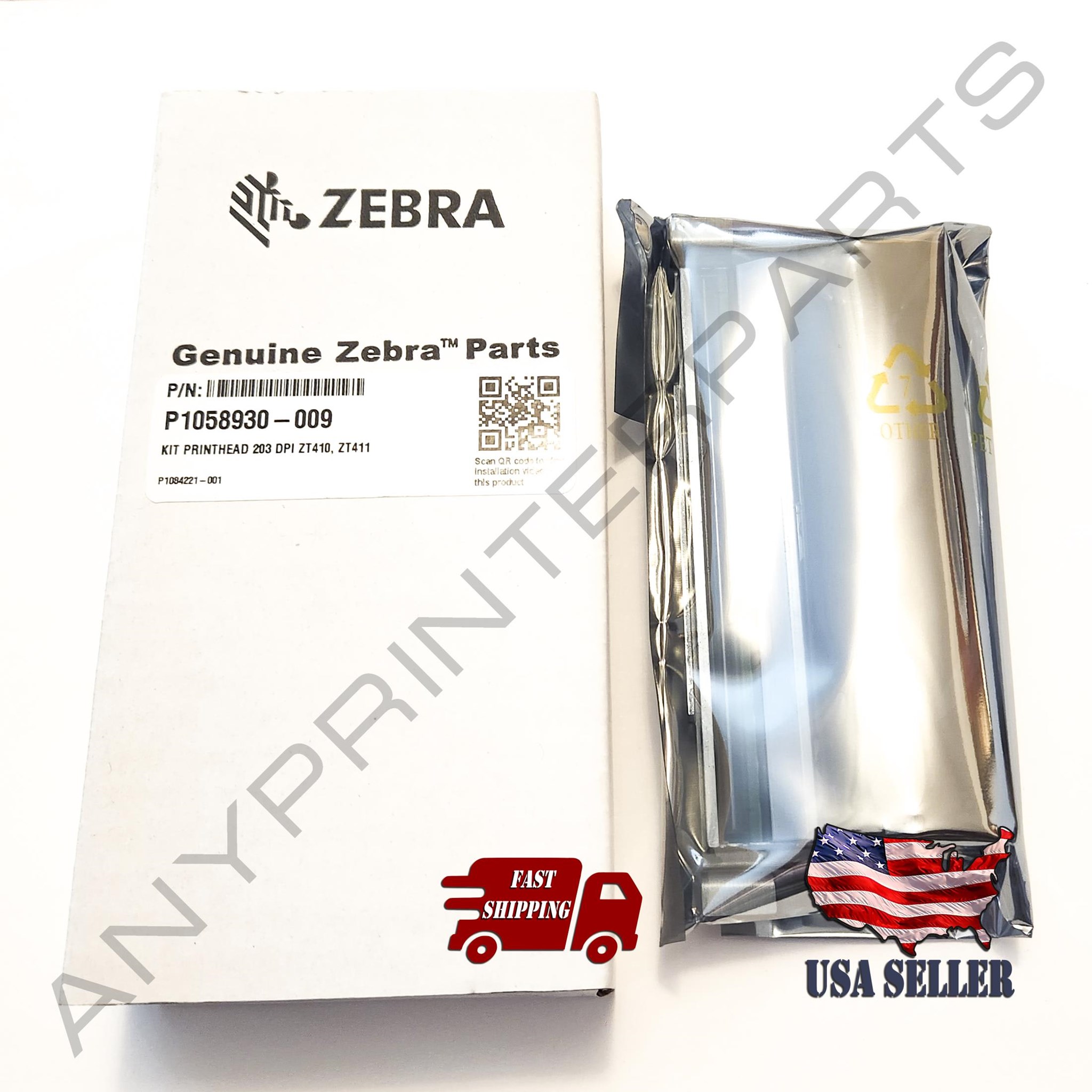 Genuine Zebra Thermal Printhead 203 dpi ZP410 ZP411 Barcode Printer P1058930-009