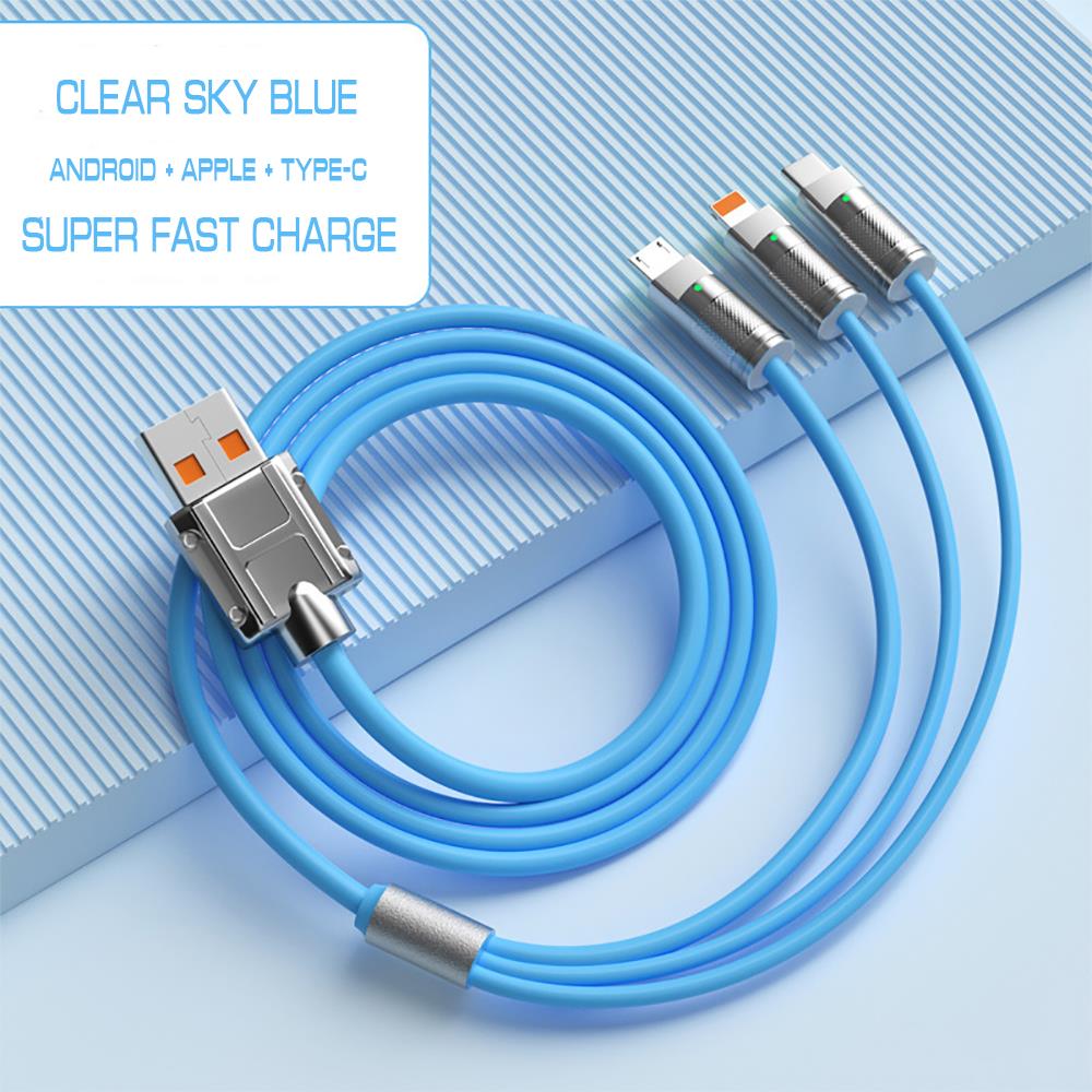 120W Zinc Alloy Super Fast Charging Cable For iPhone Lightning Samsung Type C Micro USB Cord 1.2m/47in, Picture 8