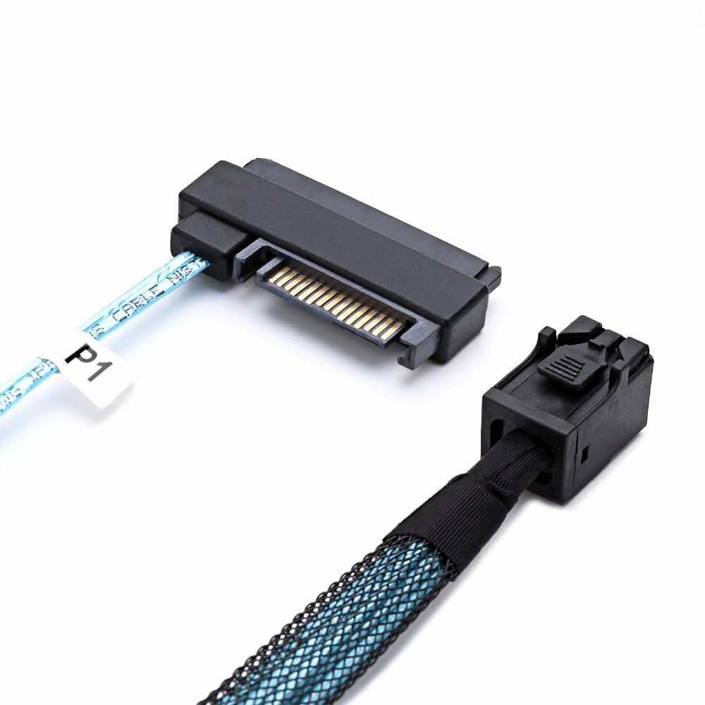 Internal Mini SAS HDD SFF-8643 to 4 SFF-8482 connector with 15pin Power Port Hard Drive Splitter 0.5 or 1M