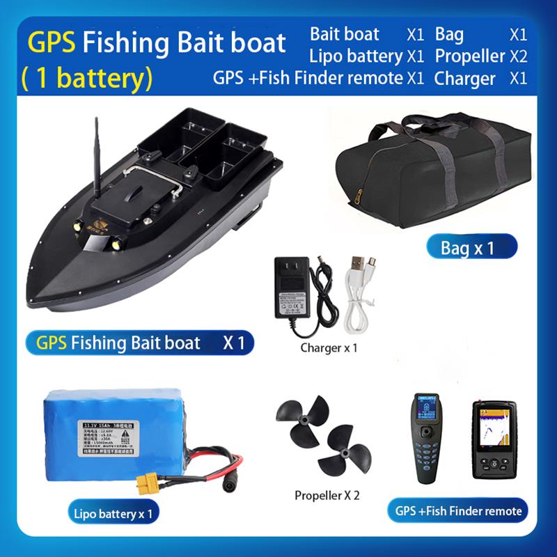 Fishing Bait SpeedBoat 70cm/27.6in RC 500m/1640ft 3kg/6.6lb Load GPS Fish Finder