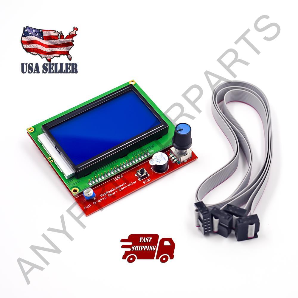 Full Graphic Smart Controller 12864 LCD Display for RAMPS 1.4 RepRap 3D Printer