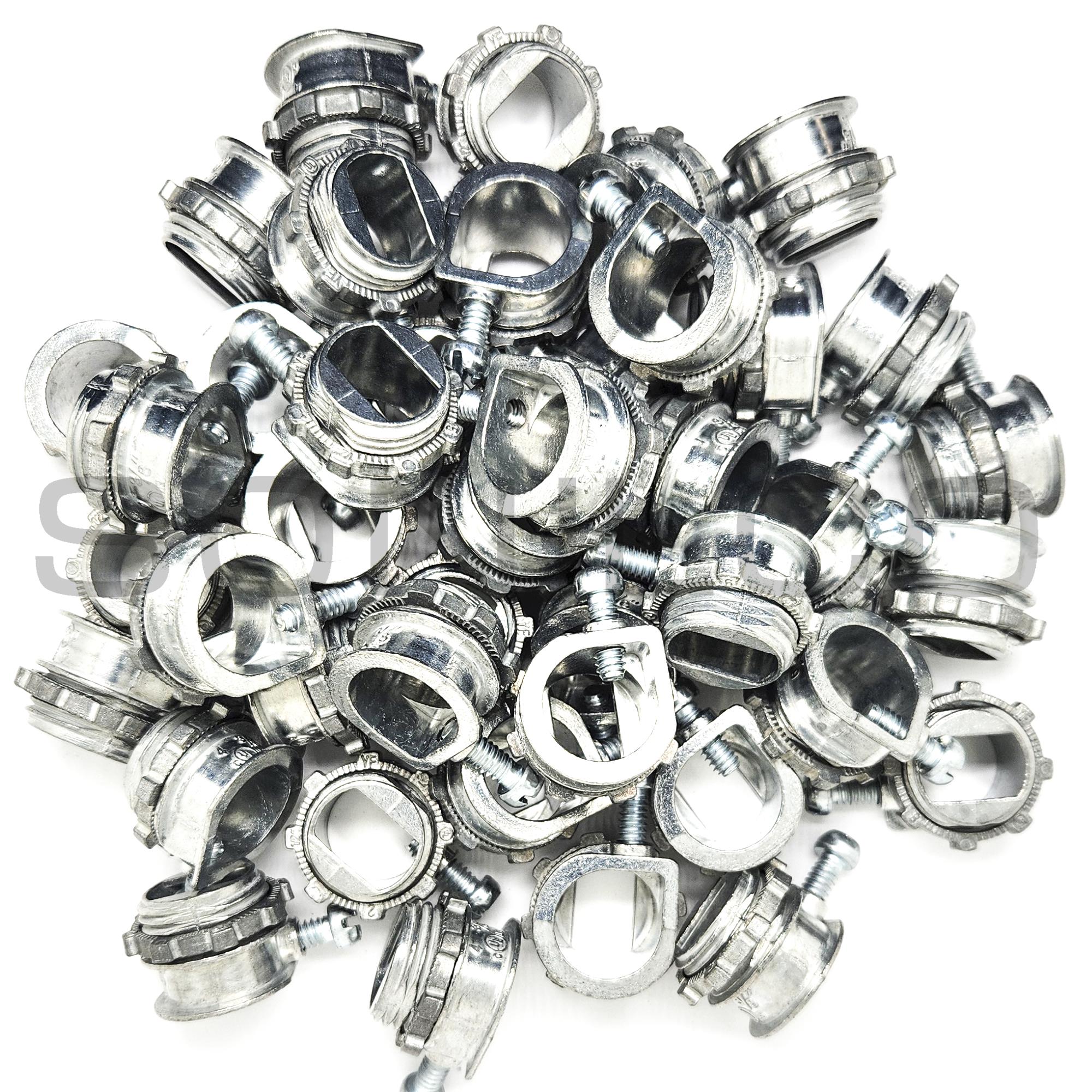 Lot 100 pcs 3/8 in Flexible Metal Conduit (FMC) AC (BX) Set Screw Box Connector
