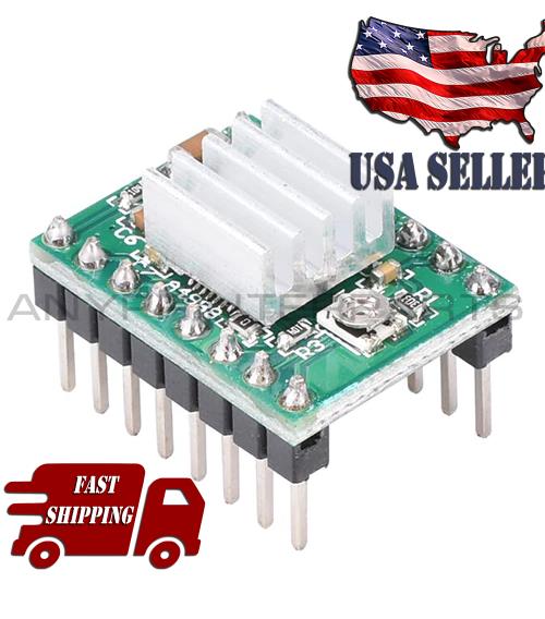 New Stepper Motor Driver Module with Heat Sink 3D Printer RepRap A4988 Green